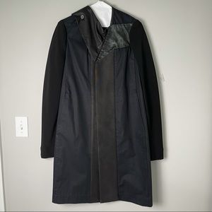Authentic Rick Owens Black Trench Coat Jacket